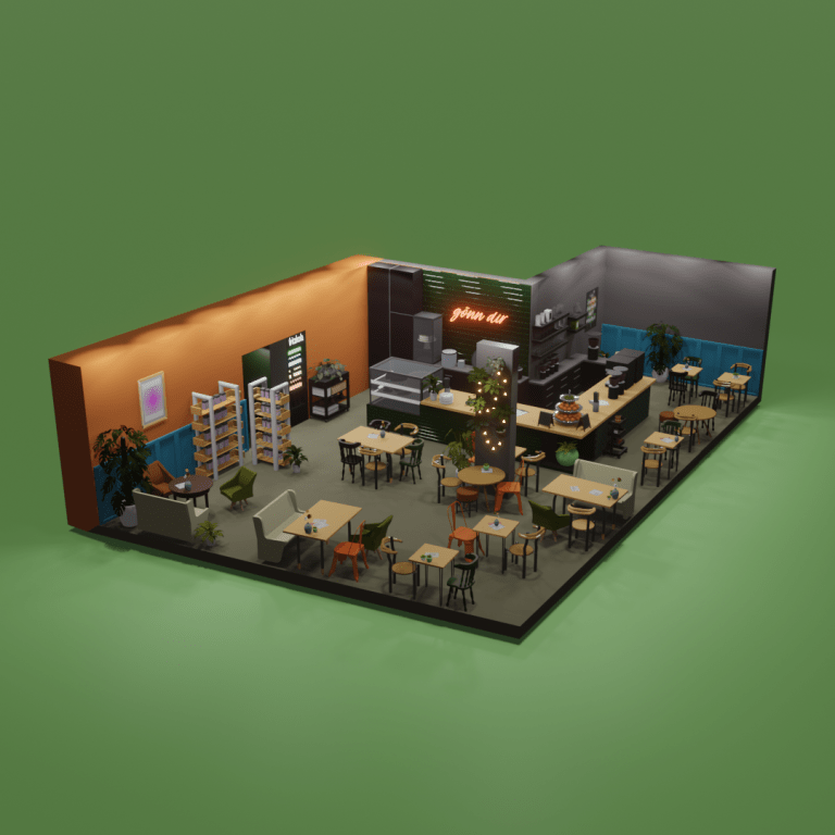3D model of drei & zwanzig restaurant in Karlsruhe